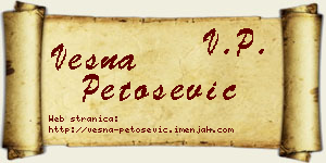 Vesna Petošević vizit kartica